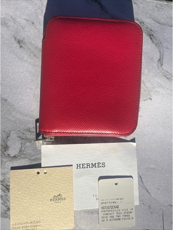 HERMES Handbags - Hermes Silk'in Wallet Extreme Pink Epsom Silk Lined 2017